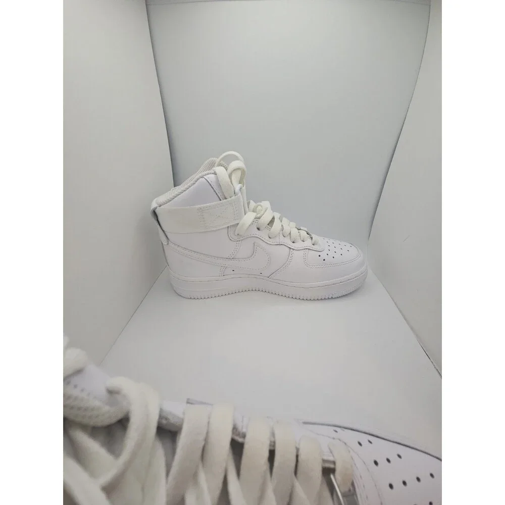 Size 5 Nike Air Force 1 High DD9624-100 Sneakers Women's White Leather Shoes NEW